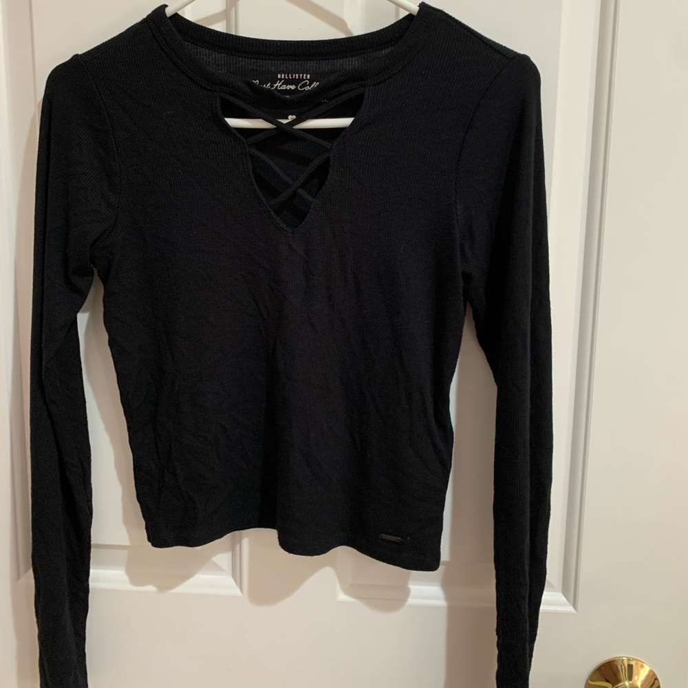 Black Criss-Cross Top